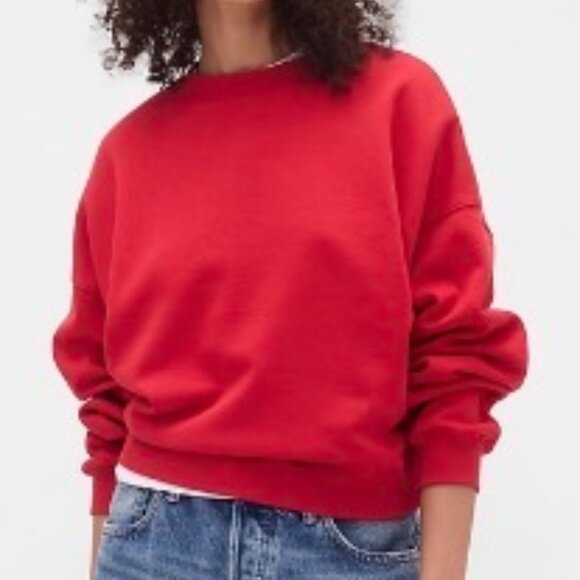 GAP Sweaters - Vintagesoft Wedge Crewneck Sweatshirt – Large - Red